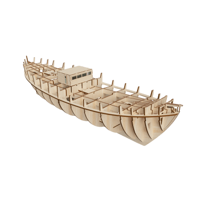 Zoom bild av 1/50 FRAM '' Polar Research Ship '' 95 cm - full inside details