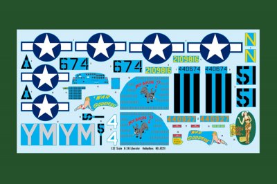 Zoom bild av B-24J LIBERATORE SKALA 1/32