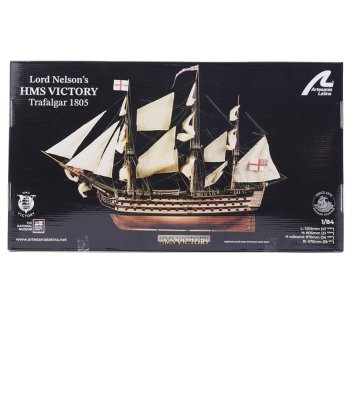 Zoom bild av HMS VICTORY Linjeskepp Trafalgar 1805 - Skeppsmodell i trä skala 1/84