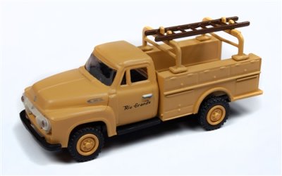 Zoom bild av 1954 FORD HI-RAIL RAILROAD TRUCK (RIO GRANDE) 1:87 HO SCALE
