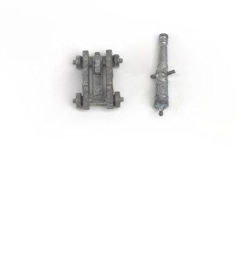 Zoom bild av FARTYGSKANONER I METALL MED LAVETT. 40mm. 1 st.