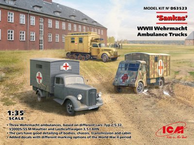 Zoom bild av ICM ‘Sankas’ WWII Wehrmacht Ambulance Trucks 1/35