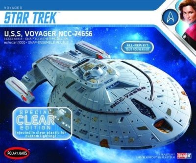 Zoom bild av 1/1000 STAR TREK U.S.S. VOYAGER CLEAR EDITION (SNAP)