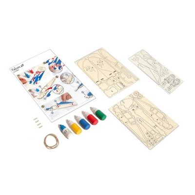 Zoom bild av Falcon Airplane Model for Kids. TRÄBYGGSATS.