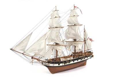 Zoom bild av HMS BEAGLE. TRÄBYGGSATS I SKALA 1/60