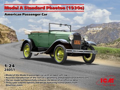 Zoom bild av 1/24 Model A Standard Phaeton1930s, American Passenger Car - 100% new molds
