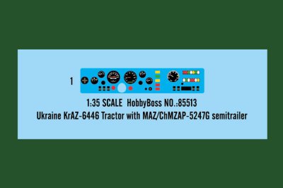 Zoom bild av 1/35 Ukraine Kraz-6446 Tractor w. Maz/Chmzap-52...