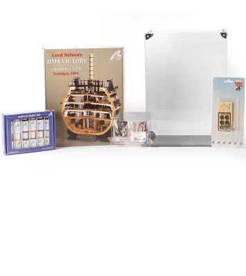 Zoom bild av Gift Pack with Ship Model, Paints, Urn, LED and Micro Riveting Tool: Section HMS Victory