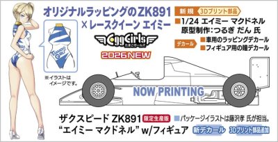 Zoom bild av 1/24 Zakspeed ZK891 Amy Mcdonnell w figure
