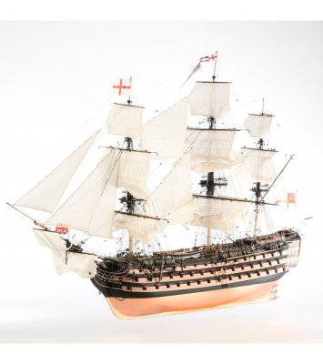 Zoom bild av HMS VICTORY Linjeskepp Trafalgar 1805 - Skeppsmodell i trä skala 1/84