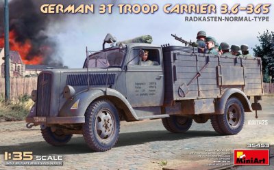 Zoom bild av 1/35 GERMAN 3T TROOP CARRIER 3,6-36S RADKASTEN-NORMAL-TYPE