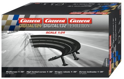 Carrera High banked curve 1/30°, 6pcs 1:32/1:24, analog