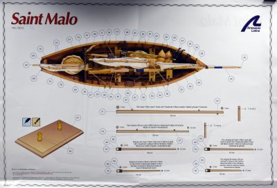 Zoom bild av SAINT MALO, TRÄBYGGSATS I SKALA 1/20