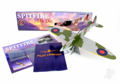 Zoom bild av SPITFIRE MKIX FRIFLYGANDE KASTMODELL I TRÄ.