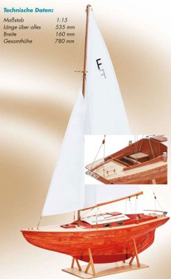 Zoom bild av Folkeboot Standmodell-Bausatz im Maßstab 1:15