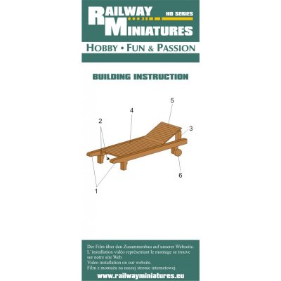 Zoom bild av DÄCKSTOL, 2 st. SKALA 1/87 HO.