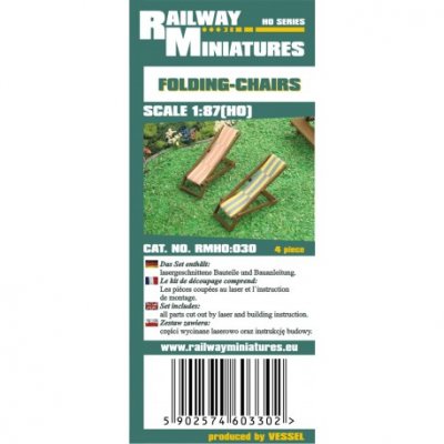 Zoom bild av FÄLLBAR? TRÄDGÅRDSSTOL, 4 st. SKALA 1/87 HO,
