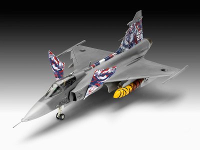 Zoom bild av GÅVOSET REVELL Saab JAS-39C Gripen 1:72 med färg & lim.