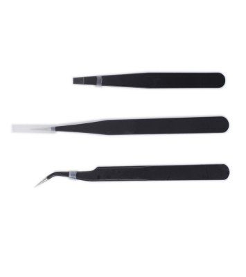 Zoom bild av Set of 3 Professional Tweezers with Ultra Fine Tip
