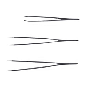 Zoom bild av Set of 3 Professional Tweezers with Ultra Fine Tip