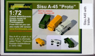 Zoom bild av SISUU A-45 "PROTO" MED TRAILER. SKALA 1/72