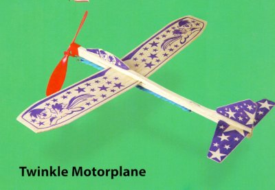 Zoom bild av TWINKLE GLIDER, GUMMIMOTORDRIVET FLYPLAN