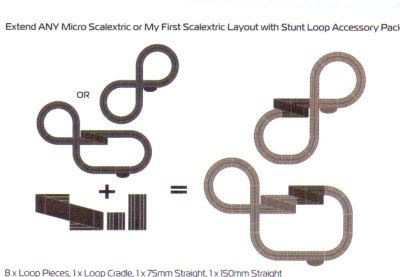 MICRO, TRACK STUNT EXTENSION PACK, STUNT LOOP 1:64