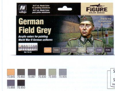 GERMAN FIELD GRAY. 8 X 17 ML.