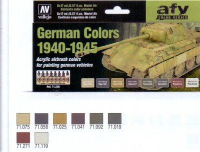 Zoom bild av GERMAN CAMOUFLAGE COLORS 1940-1945. 8 X 17 ML. MODEL AIR.