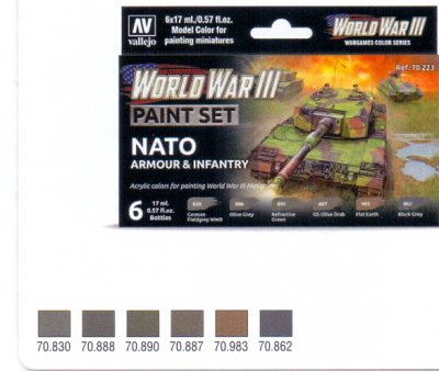 Zoom bild av WWII PAINT SET NATO ARMOUR & INFANTRY.6 X 17 ML.