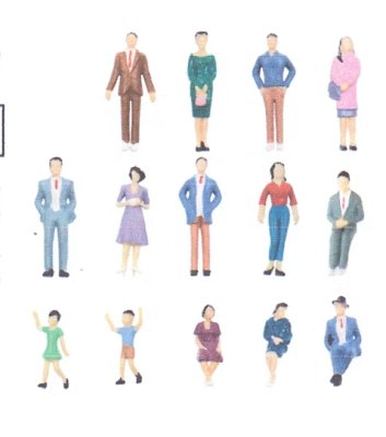 Zoom bild av 25 st. SORTERADE FIGURER I SKALA HO