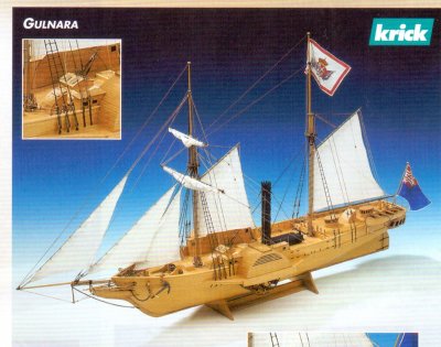 Zoom bild av TRÄBYGGSATS GULNAR I SKALA 1/50 (SEGEL INGÅR EJ)