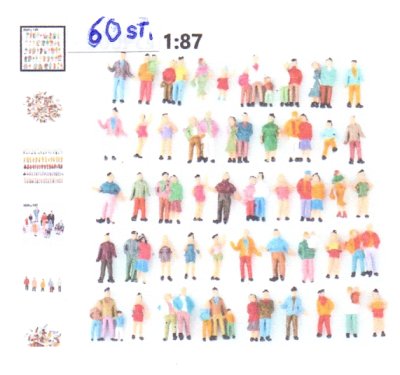 Zoom bild av 60 ST. SORTERADE FIGURER I SKALA HO,