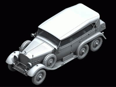 Zoom bild av 1/24 Typ G4 Soft Top, WWII German Personnel Car