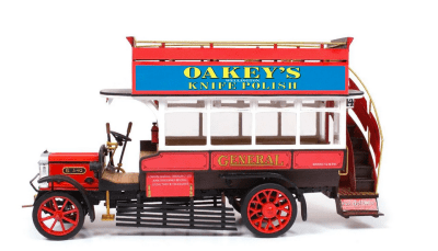 LONDON AEC BUSS B-TYPE. TRÄBYGGSATS I SKALA 1/24