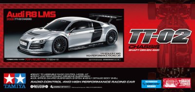 Zoom bild av TAMIYA 1/10 R/C Audi R8 LMS 2008 (TT-02)