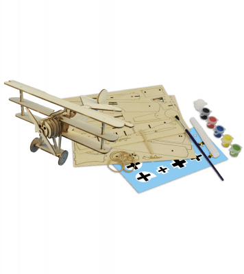 Zoom bild av FOJJER DR.I. TRÄBYGGSATS MED LIM, FÄRG & PENSEL. FRÅN 8 ÅR.