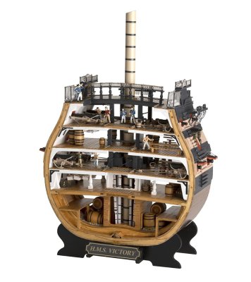 Zoom bild av New Cross-Section of HMS Victory. 1:72 Wooden Model Ship Kit