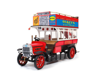 LONDON AEC BUSS B-TYPE. TRÄBYGGSATS I SKALA 1/24