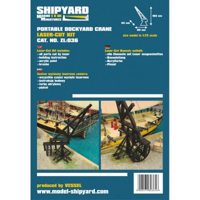 Zoom bild av PORTABEL DOCKYARD CRANE, BYGGSATS I SKALA 1/72