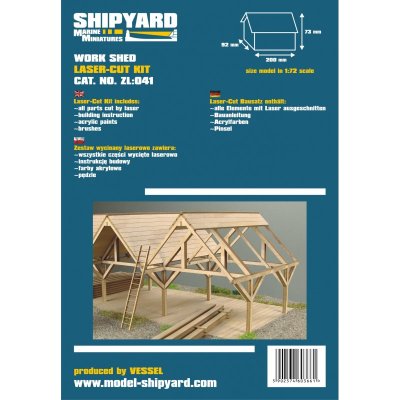 Zoom bild av WORK SHED. BYGGSATS I SKALA 1/72